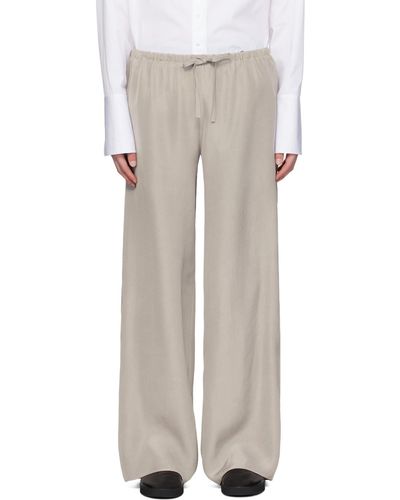The Row Pantalon jugi gris - Blanc