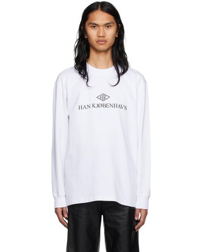 Han Kjobenhavn T-shirt à manches longues blanc exclusif à ssense