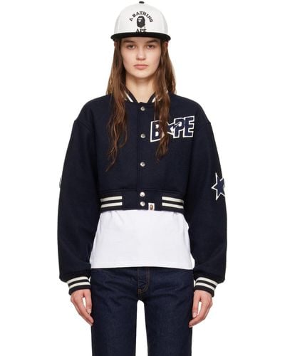 A Bathing Ape Sta Bomber Jacket - Blue