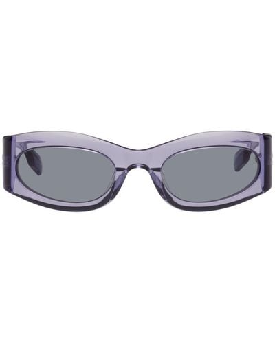 McQ Mcq Purple Oval Sunglasses - Black