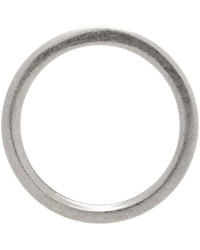 Maison Margiela Silver Logo Single Earring - Metallic