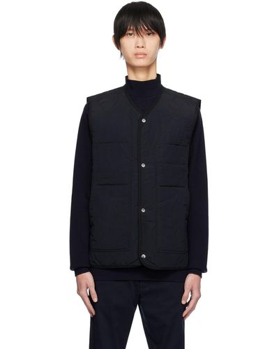 Norse Projects Navy Peter Vest - Black