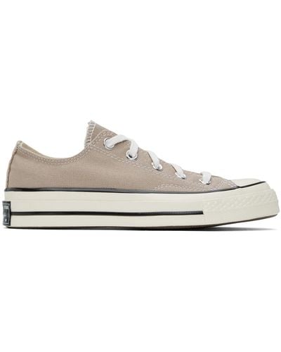 Converse Taupe Chuck 70 Vintage Canvas Sneakers - Black