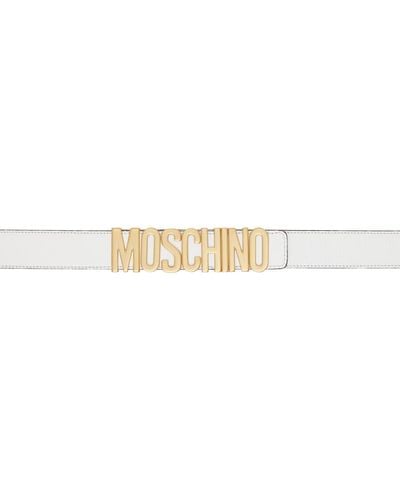 Moschino ホワイト ハードウェア ベルト - ブラック