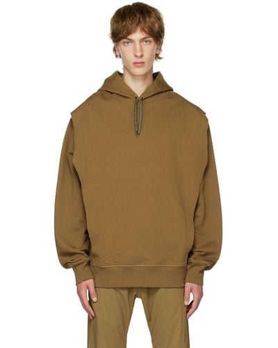 ACRONYM Pull à capuche s26-pr brun clair - Marron