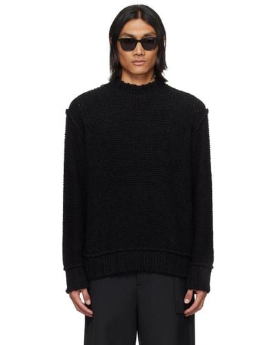 Sacai Black Distressed Jumper