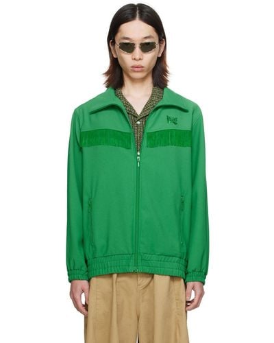 Fringe patched metallic stripe jacket sale