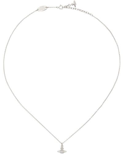 Vivienne Westwood Collier london argenté à pendentif à orbe - Blanc