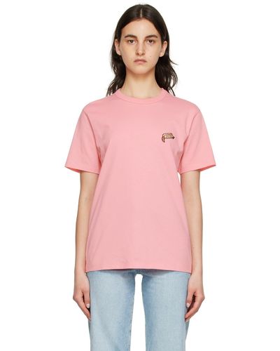 Maison Kitsuné T-shirt rose à image à logo édition olympia le-tan - Multicolore