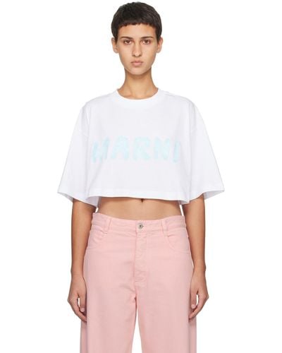 Marni White Cropped T-shirt