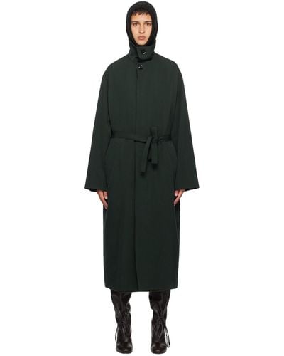 Lemaire Green Soft Coat - Black