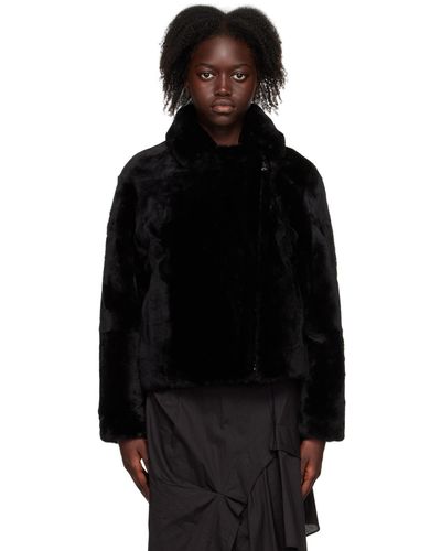 Meteo by Yves Salomon Zip-up Fur Jacket - Black