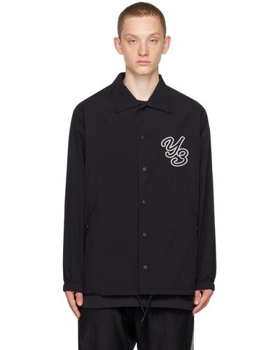 Y-3 Embroidered Coach Jacket - Black