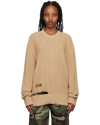 Commission Tan Cutout Sweater - Natural