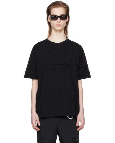 HELIOT EMIL Quadratic Tシャツ - ブラック
