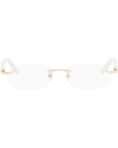 Cartier Gold Oval Glasses - Black