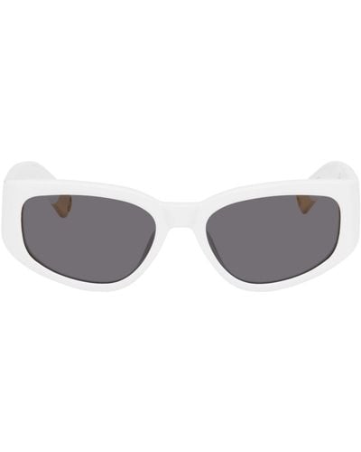 Jacquemus White 'les Lunettes Gala' Sunglasses - Black