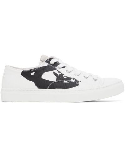 Vivienne Westwood White Plimsoll 2.0 Low Top Sneakers - Black