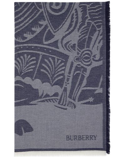 Burberry インディゴ Ekd ストール - グレー