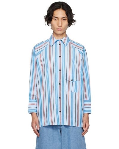 Ganni Blue Striped Shirt