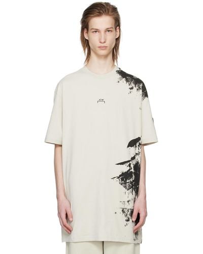 A_COLD_WALL* * Off-white Brushstroke T-shirt - Natural