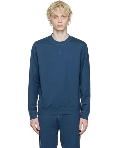 Sunspel Dri-Release Sweatshirt - Blue