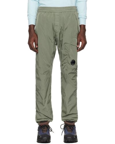 C.P. Company Pantalon de survêtement kaki à coupe classique - Vert