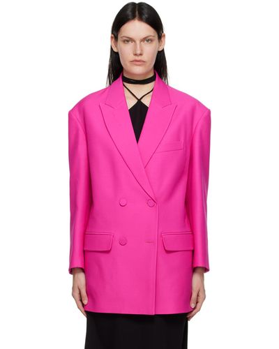 Valentino Double-breasted Blazer - Pink