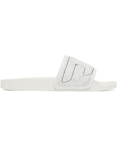 DIESEL White Sa-mayemi Puf X Sandals - Black