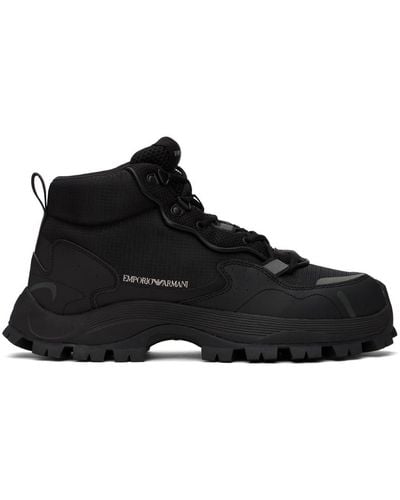 Emporio Armani lugged Boots - Black