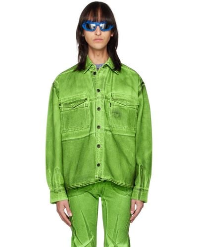 OTTOLINGER Green Oversized Denim Jacket