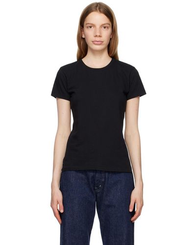 AURALEE Seamless T-shirt - Black