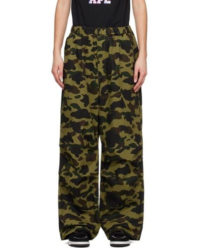 A Bathing Ape Khaki 1st Camo Cargo Trousers - Black