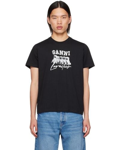 Ganni Puppy Love T-shirt - Black