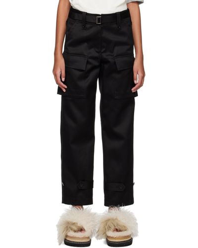 Sacai Black Belted Pants