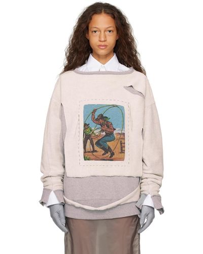 Maison Margiela Off- Layered Sweatshirt - White