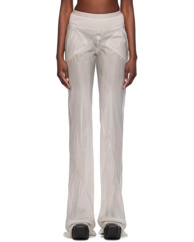 Rick Owens Off-white Jumbo Lounge Trousers - Multicolour