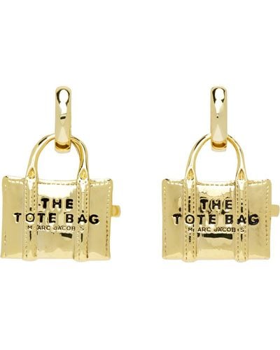 Marc Jacobs Gold 'the Tote Bag' Earrings - Metallic