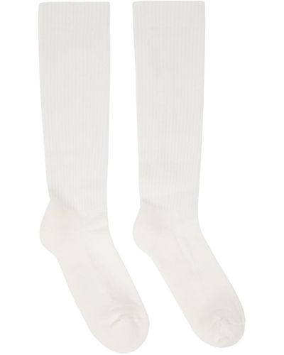 Rick Owens Chaussettes 'lido' blanches
