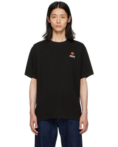 KENZO T-shirt en coton a logo - Noir