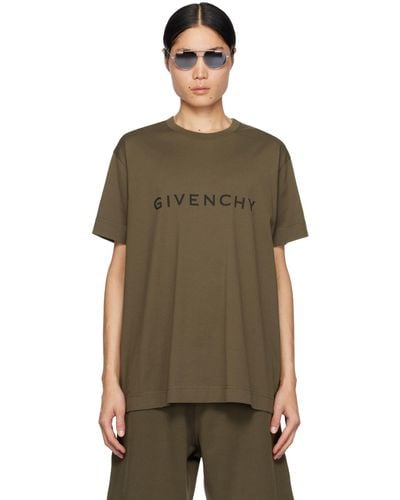 Givenchy Khaki Archetype T-shirt - Multicolour