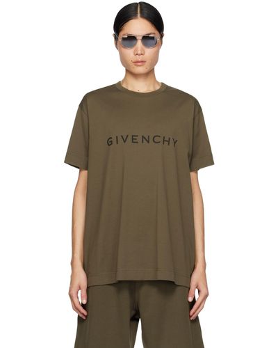 Givenchy T-shirt archetype kaki - Multicolore