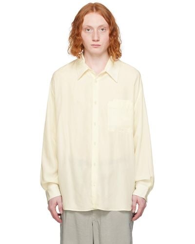 Lemaire Off- Patch Pocket Shirt - White