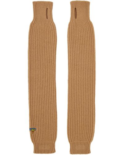 Vivienne Westwood Manches brun clair en tricot côtelé - Multicolore