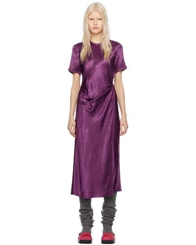 Acne Studios Purple Wrap Maxi Dress - Red