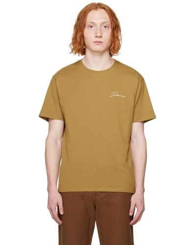 Saturdays NYC T-shirt brun clair à logo - Neutre