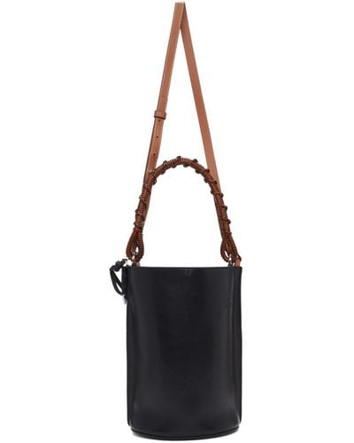 Loewe Gate Leather Bucket Bag - Black