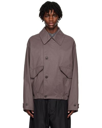 Lemaire Purple Boxy Jacket - Brown