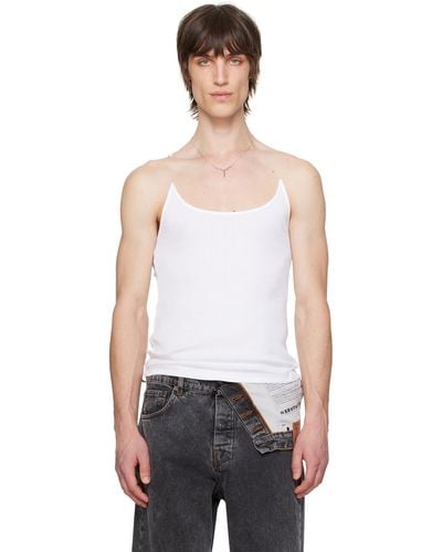 Y. Project White Invisible Strap Tank Top