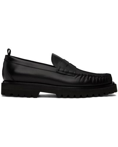 Officine Creative Black 001 Penny Loafers